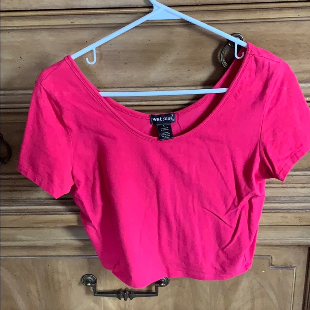 Pink crop top
